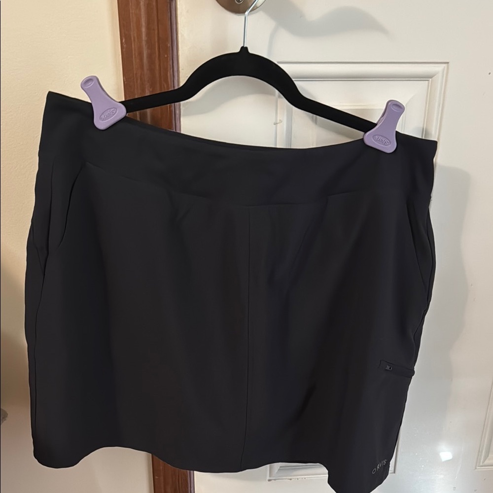 Orvis Black golf tennis Skort with Pockets XL